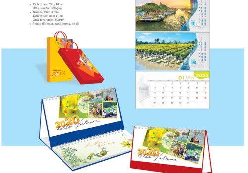 Lịch để bàn chữ M