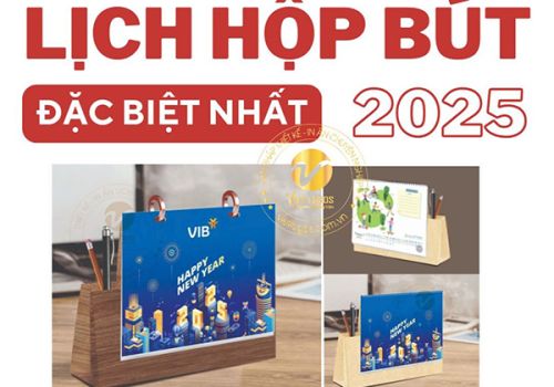 Lịch Để Bàn Hộp Bút - Quà Tặng Doanh Nghiệp Tuyệt Vời Nhất 2025!