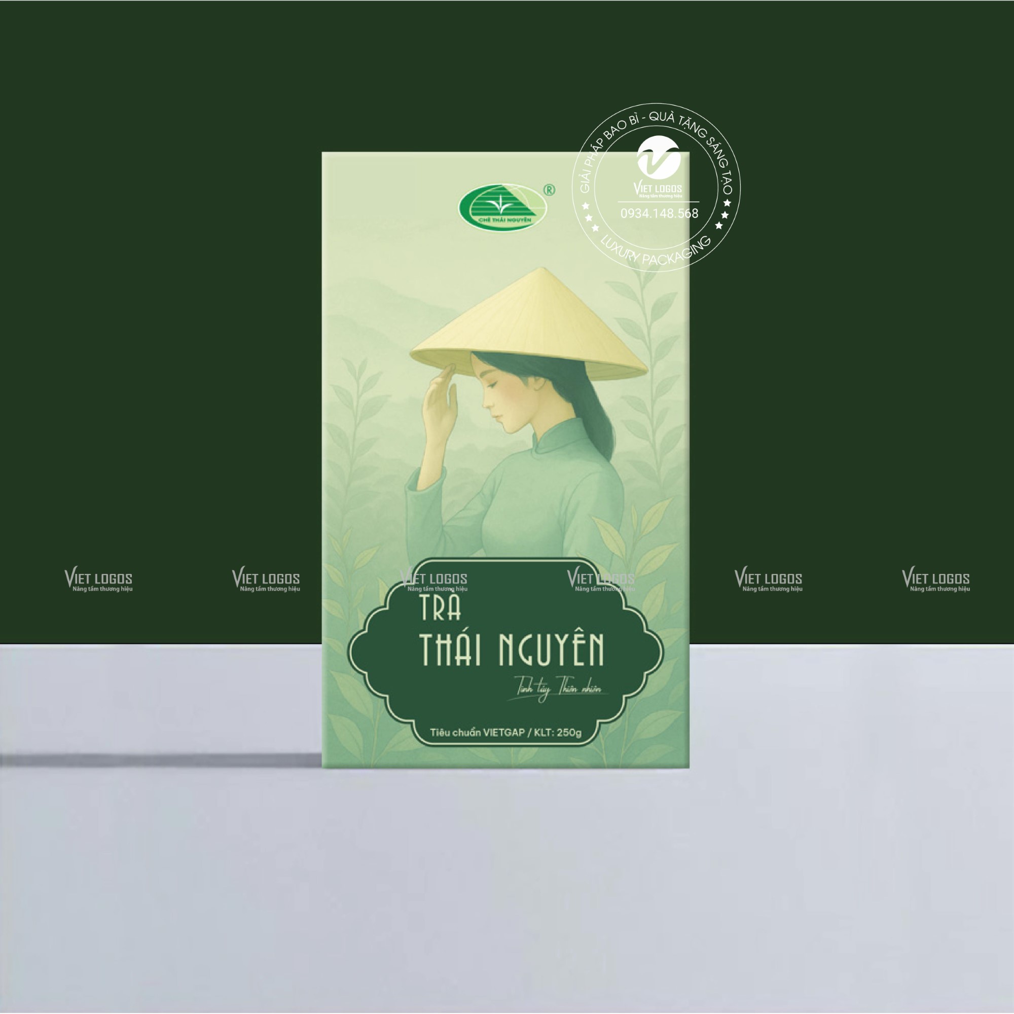 hop-tra-don-gian-mau-xanh-la-cay-hop-dung-tra-binh-dan